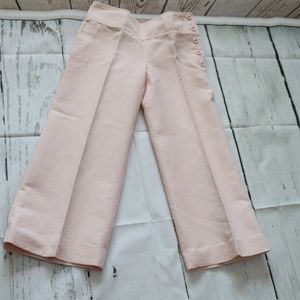 ANTHROPOLOGIE Cropped pink pants size 0